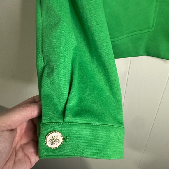 Jules and Leopold Women XL NWT Green Cropped Blazer Jacket Lined Preppy Office - Picture 8 of 11
